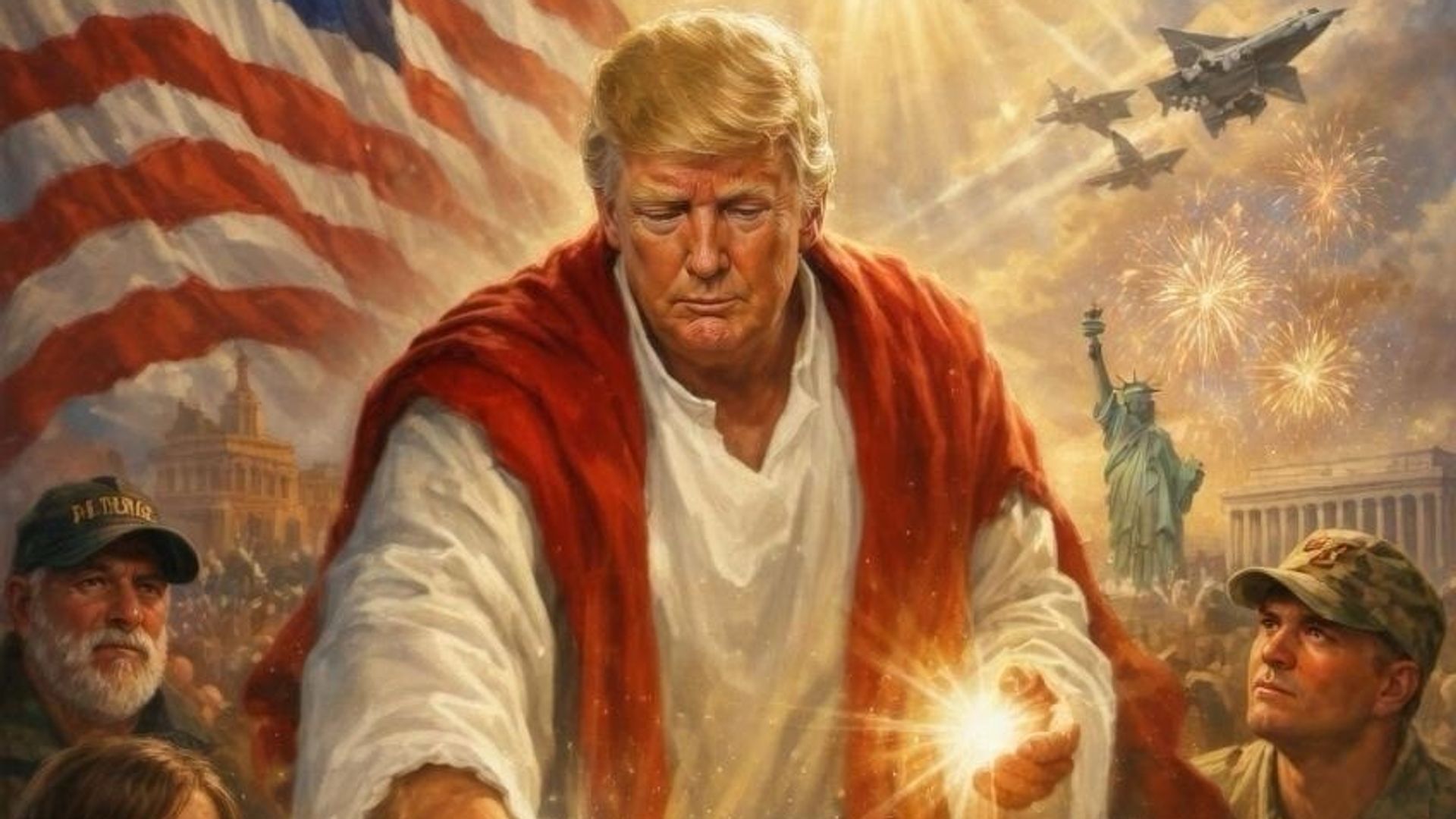 Trump deletes AI image of himself as Jesus – and reveals what it was meant to show