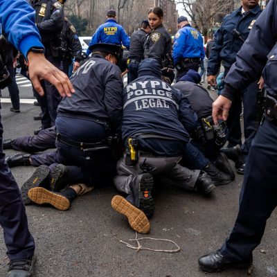 Homemade bomb hurled during protest outside New York mayor’s house, police say